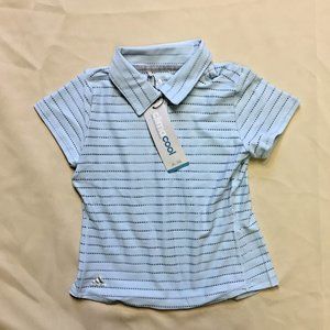 adidas Golf Kids - Essential Cotton Polo Shirt Light Blue Little Kids Small